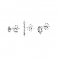 Set di orecchini in argento sterling