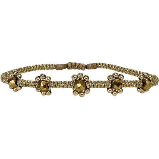 Bracciale fiorellini perle di acqua dolce e perline