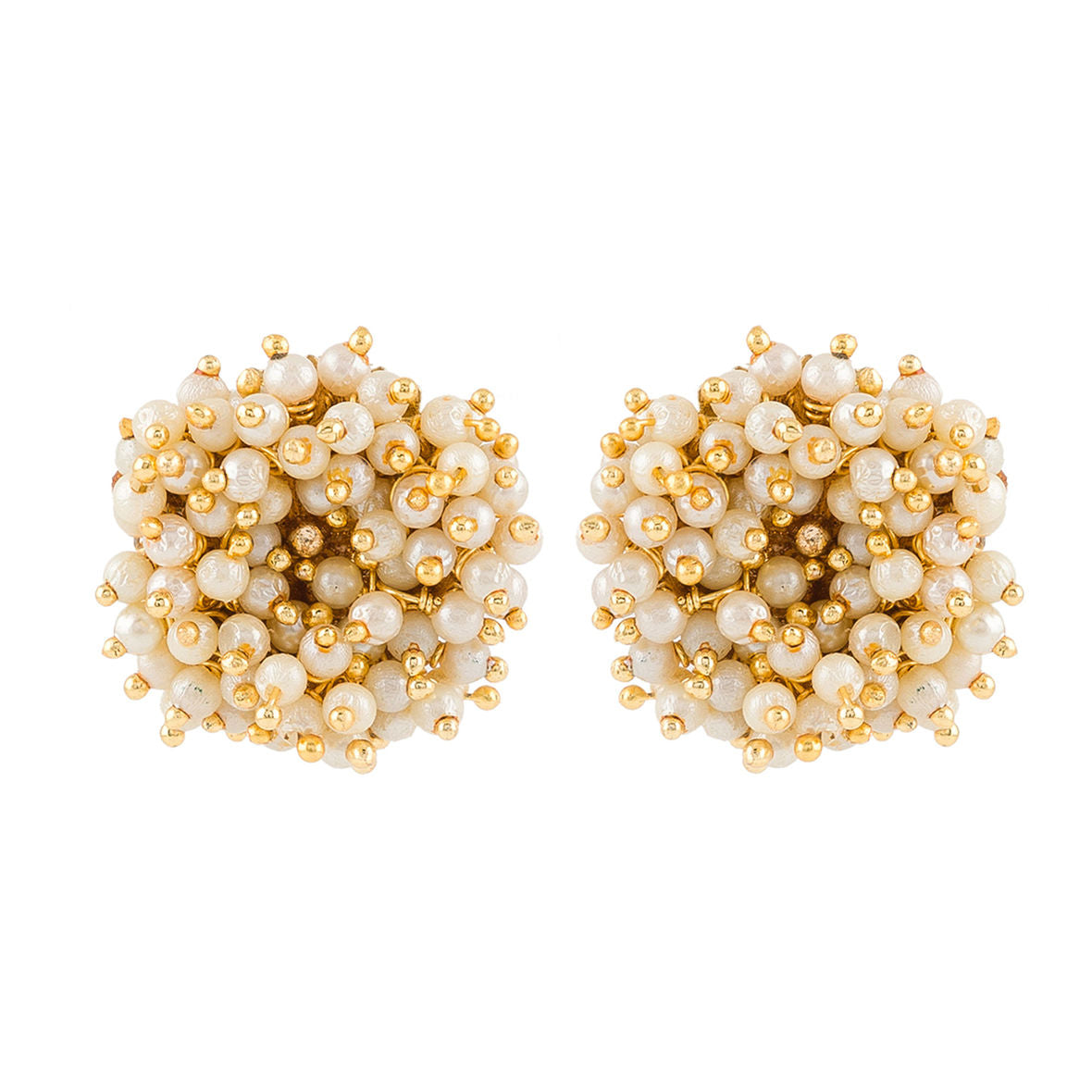Orecchini Bottone Perle
