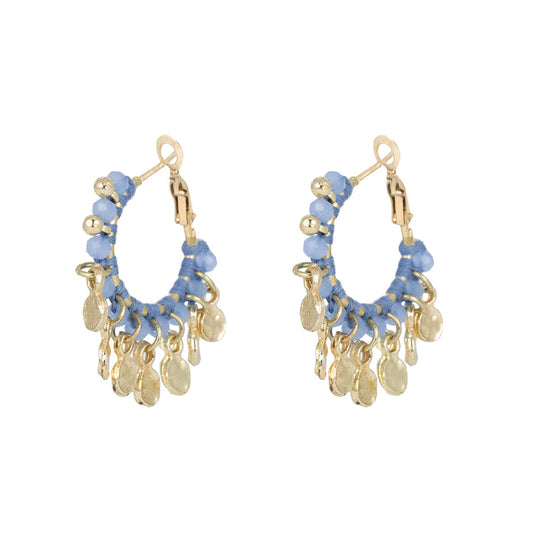 Orecchini Cerchio Blue Grey