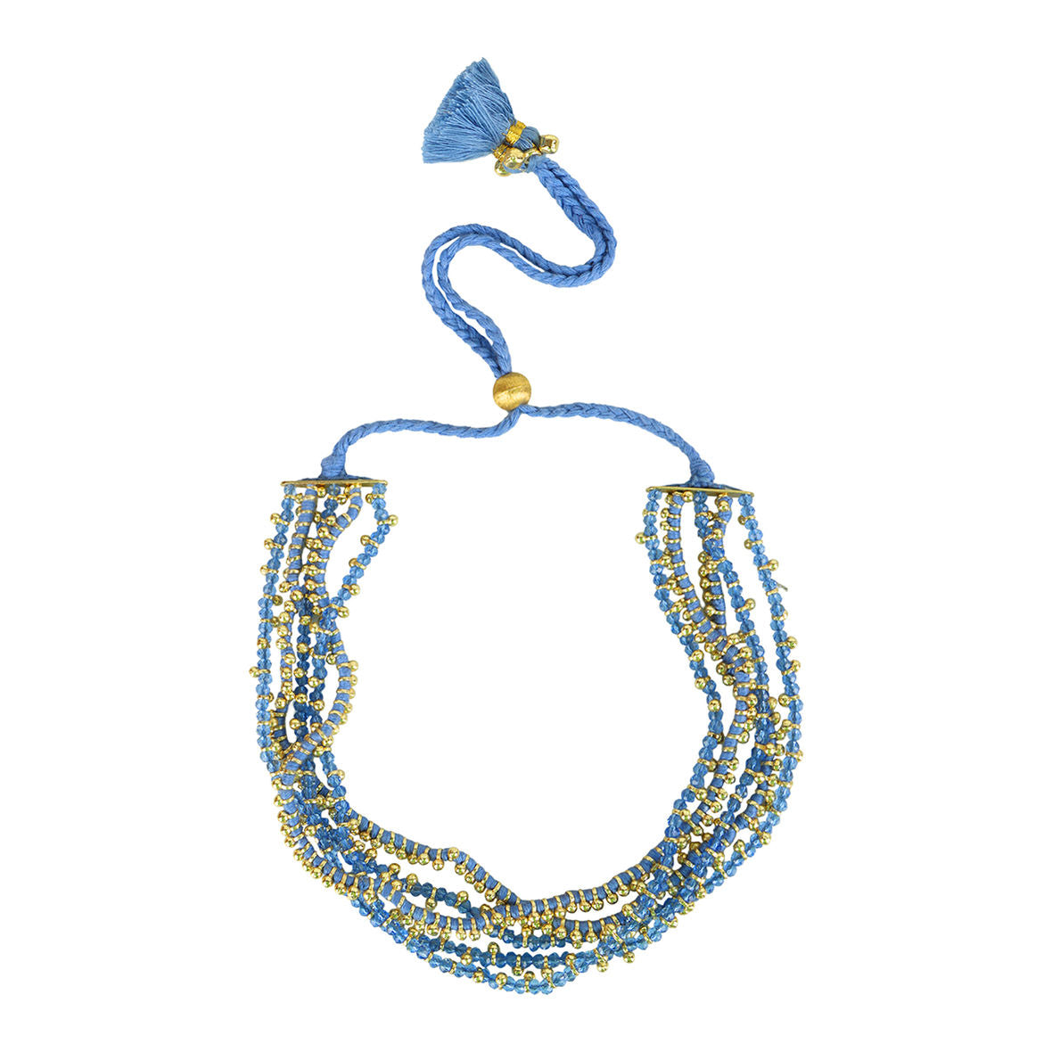 Girocollo bollicine oro e Turchese
