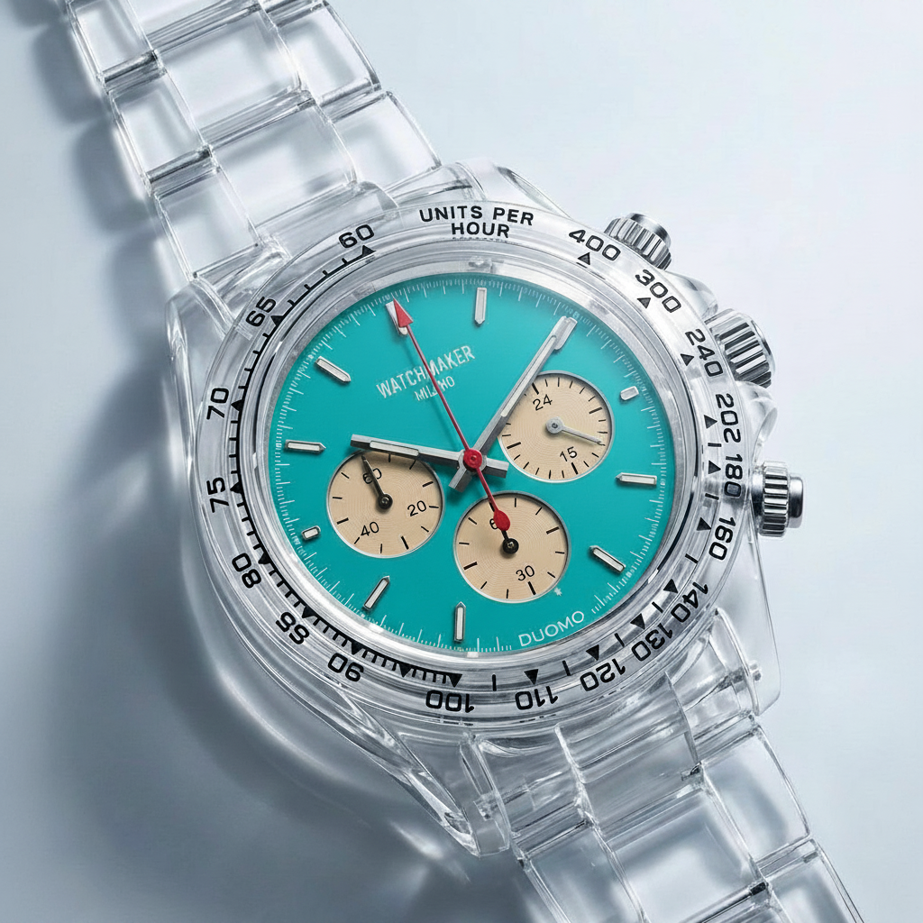 Orologio quadrante verde