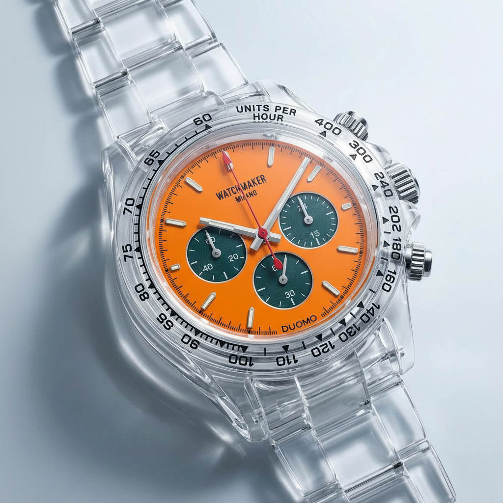 Orologio quadrante arancione