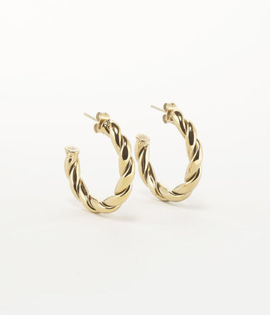 orecchini torsade yellow gold