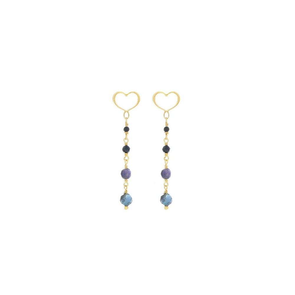 COPPIA DI ORECCHINI ONDA BLU