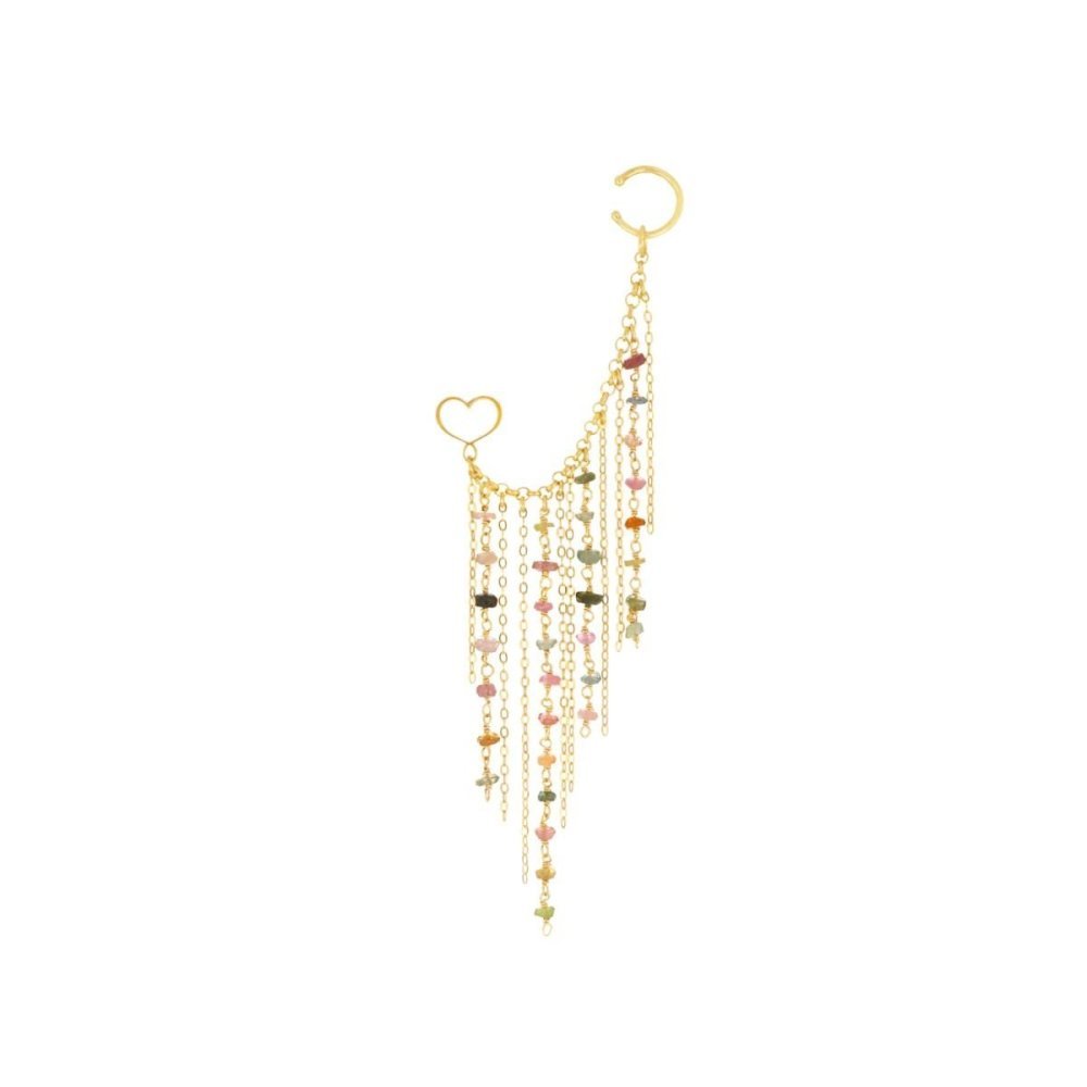 ORECCHINO EARCUFF WOMAN IN CHAINS E PIETRE