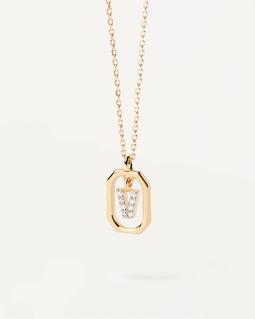 COLLANA CON LETTERA V MINI
