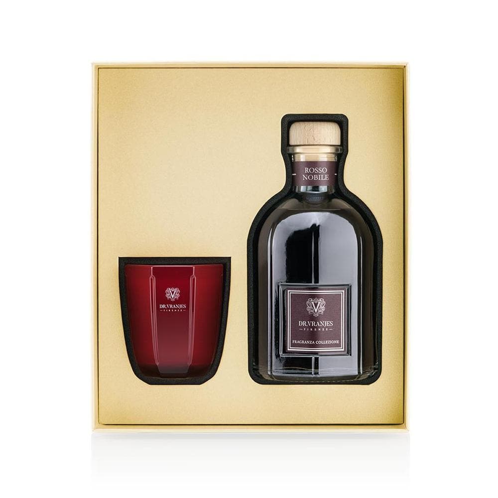 Granarelli dr. vranjes fragranza ambiente vetro profumo Gift Box Rosso Nobile Diffusore 250ml + Candela 80gr