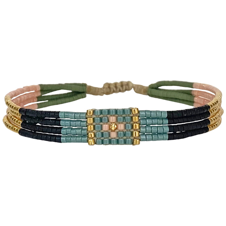 Bracciale cordino Intrecciato e Pietre