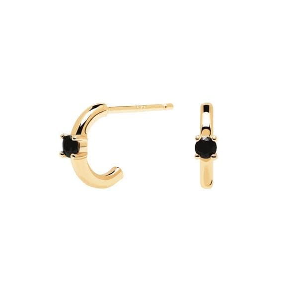 Orecchini Ultra Basic Black Solitary-Orecchini-PDPAOLA- AR01-335-U -Gioielleria Granarelli