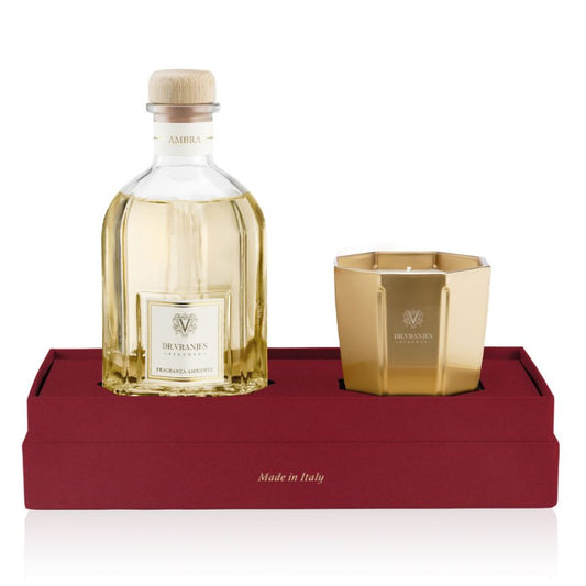 box 250ml più candela 80gr  ambra
