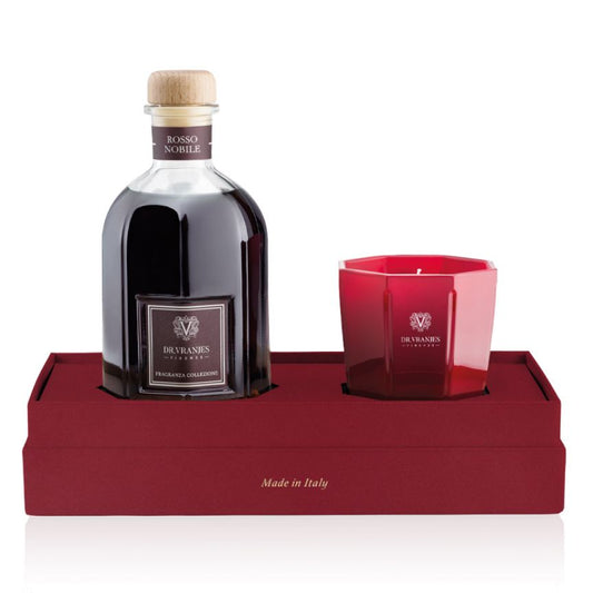 box 250ml più candela 80gr rosso nobile
